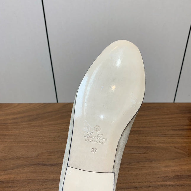 LP 26S SUMMER CHARMS WALK LOAFER IN CREAM WHITE SUEDE GOLD HARDWARE