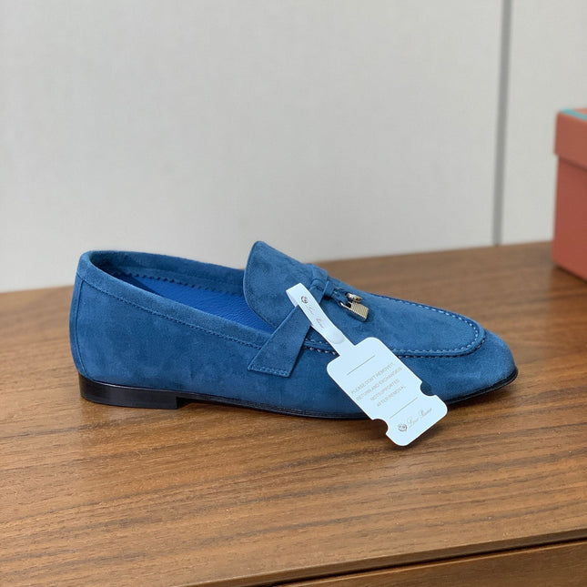 LP 26S SUMMER CHARMS WALK LOAFER IN DARK BLUE SUEDE SILVER HARDWARE