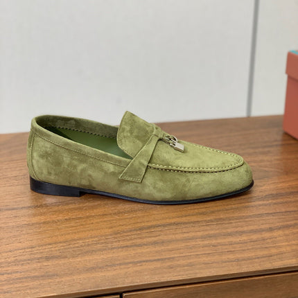 LP 26S SUMMER CHARMS WALK LOAFER IN OLIVE GREEN SUEDE GOLD HARDWARE