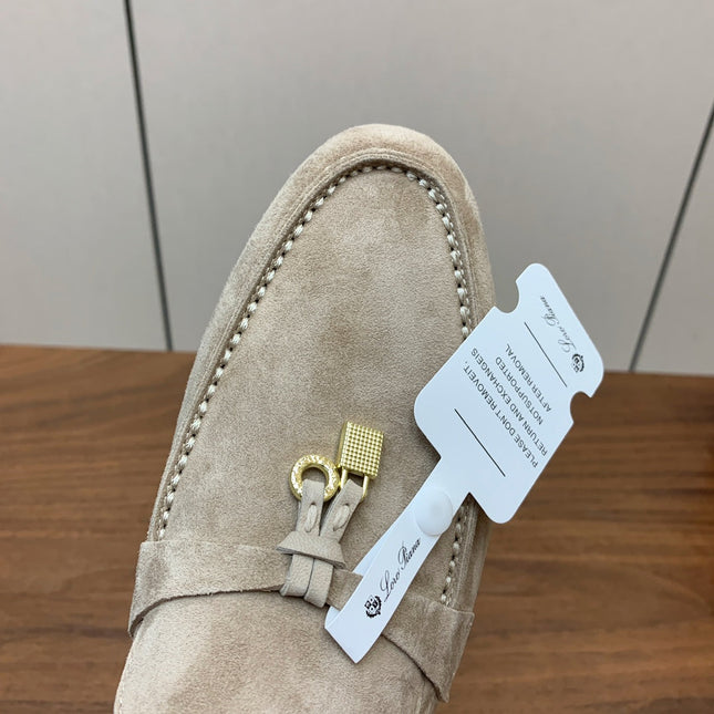 LP 26S SUMMER CHARMS WALK LOAFER IN LIGHT BROWN SUEDE GOLD HARDWARE