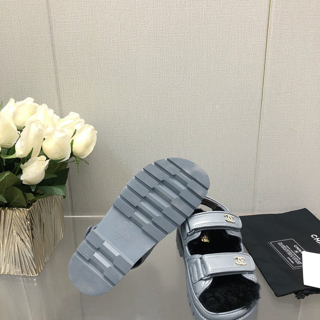DAD SANDAL SAPHIRE BLUE LAMBSKIN