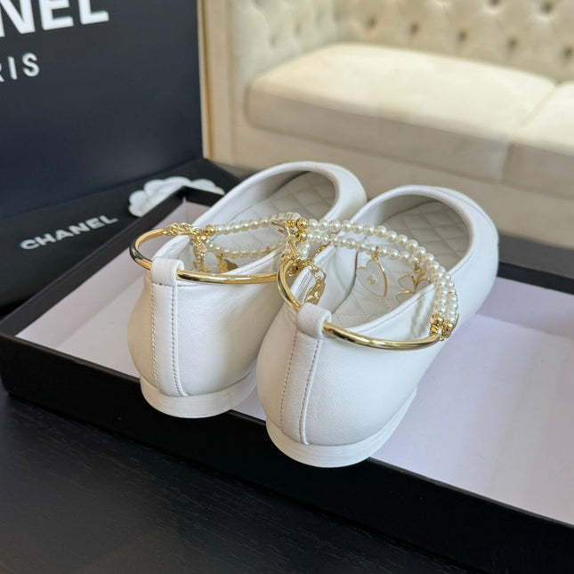 Double Strap Chunky Heel Mary Jane Shoes White