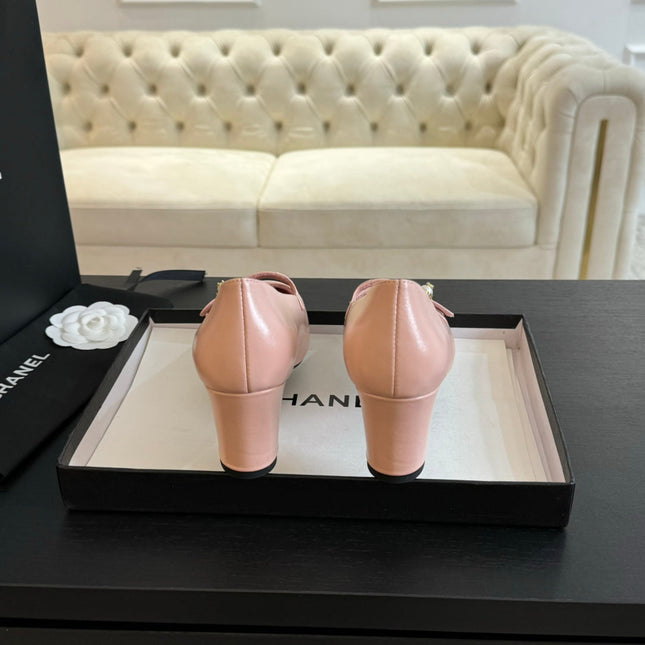 Double C WOMEN'S SHOES SPIRIT TOE Light Pink Lambskin