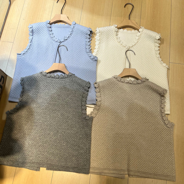 LP 26S LACE CASHMERE VEST 629