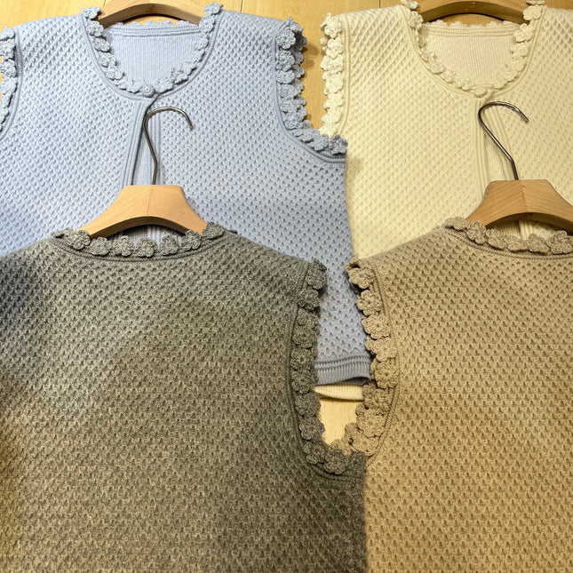 LP 26S LACE CASHMERE VEST 629