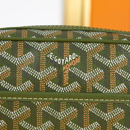 CAP-VERT PM BAG 22 IN WOODLAND GREEN GOYARDINE CANVAS