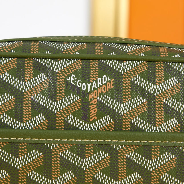 CAP-VERT PM BAG 22 IN WOODLAND GREEN GOYARDINE CANVAS
