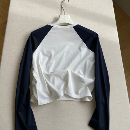 CELINE 26S CROPPED LONG-SLEEVE T-SHIRT 438