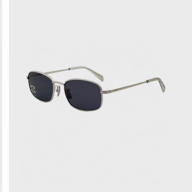 TRIOMPHE RHINESTONE SUNGLASS CL40285U IN METAL WITH CRYSTALS