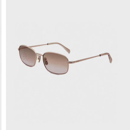 TRIOMPHE RHINESTONE SUNGLASS CL40285U IN METAL WITH CRYSTALS