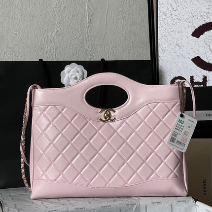CC MEDIUM 36 SHOPPING BAG IN LIGHT PINK CALFSKIN