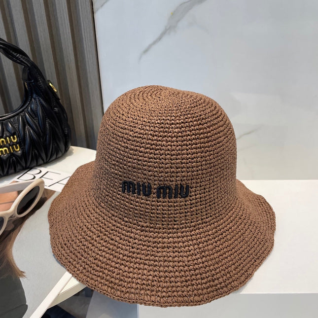 MIUMIU 26S WOVEN BUCKET HAT 339648