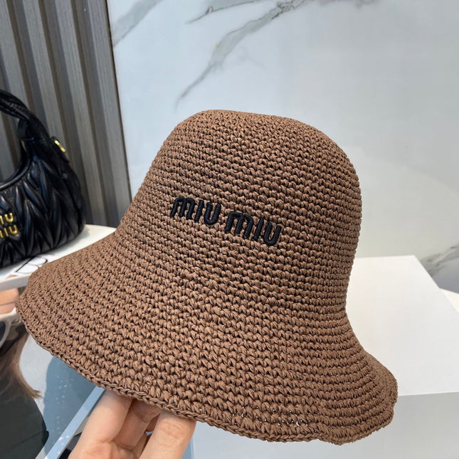MIUMIU 26S WOVEN BUCKET HAT 339648