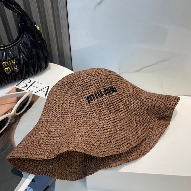 MIUMIU 26S WOVEN BUCKET HAT 339648