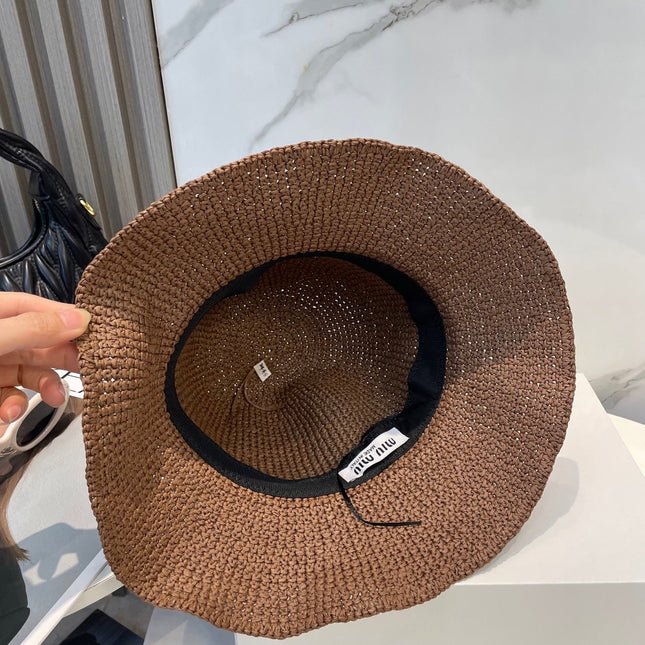 MIUMIU 26S WOVEN BUCKET HAT 339648