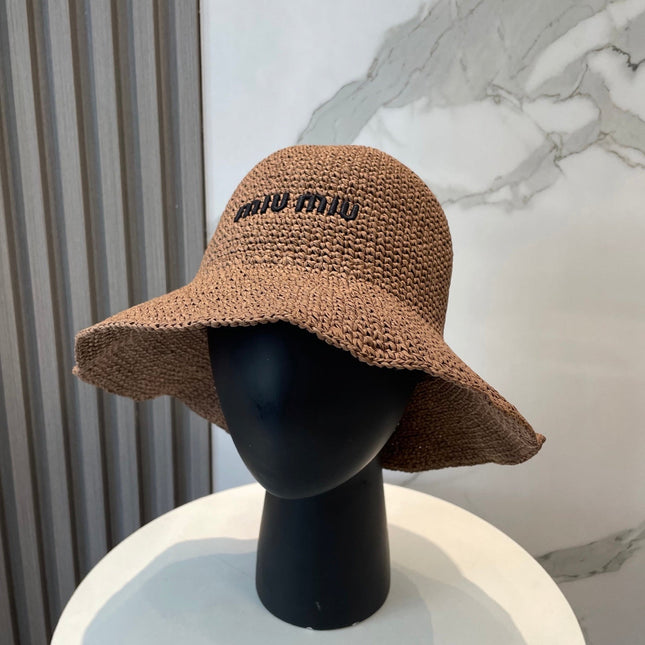 MIUMIU 26S WOVEN BUCKET HAT 339648
