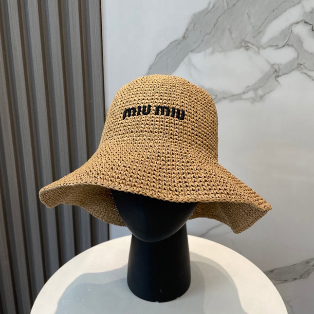 MIUMIU 26S WOVEN BUCKET HAT 339650
