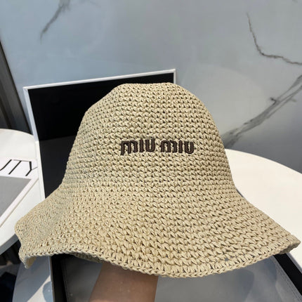 MIUMIU 26S WOVEN BUCKET HAT 339649
