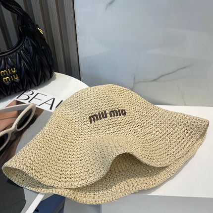 MIUMIU 26S WOVEN BUCKET HAT 339649