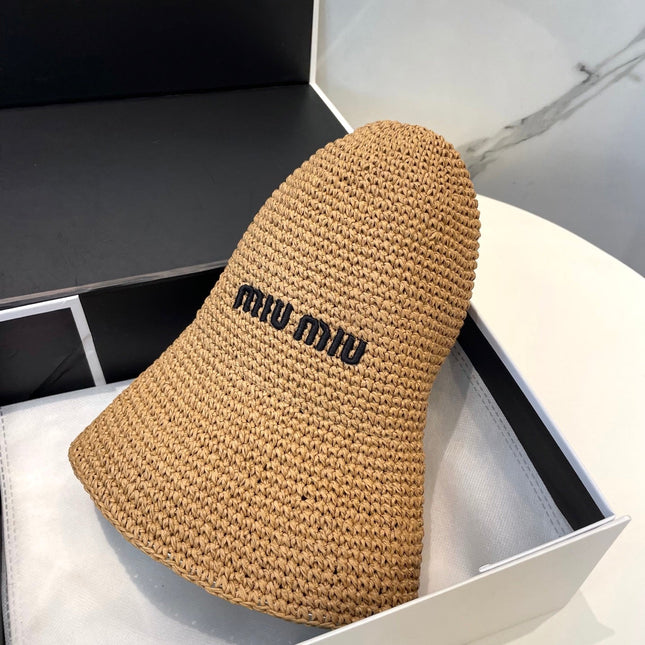 MIUMIU 26S WOVEN BUCKET HAT 339650