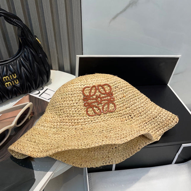 LOEWE 26S STRAW BUCKET HAT STYLE 056