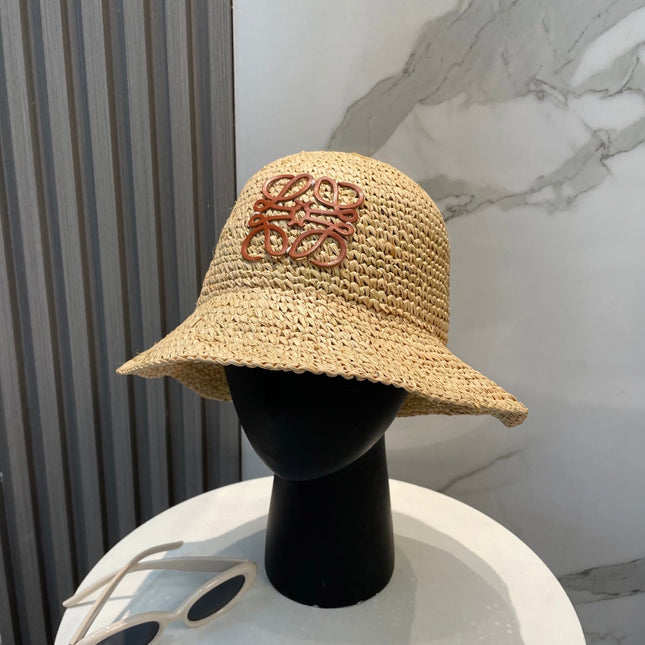LOEWE 26S STRAW BUCKET HAT STYLE 056