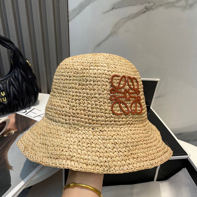 LOEWE 26S STRAW BUCKET HAT STYLE 056
