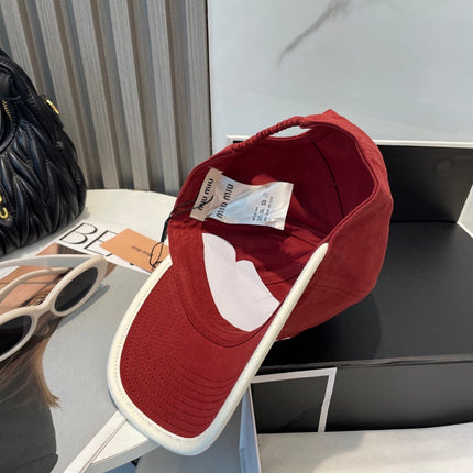 MIUMIU BASEBALL CAP IN RED FABRIC STYLE 9