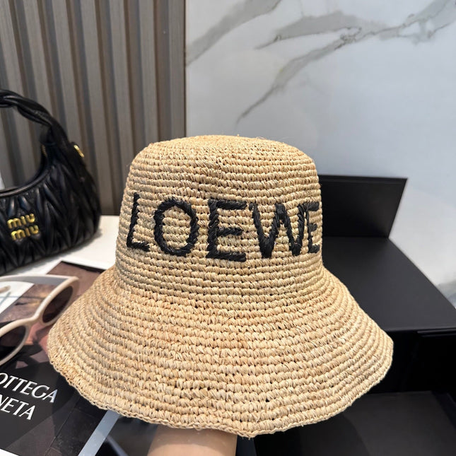 LOEWE 26S STRAW BUCKET HAT STYLE 057
