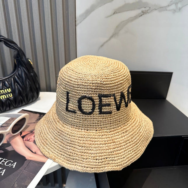 LOEWE 26S STRAW BUCKET HAT STYLE 057