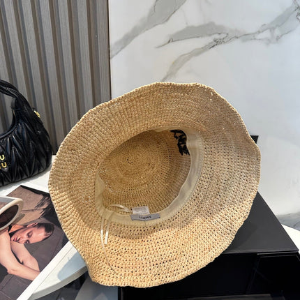 LOEWE 26S STRAW BUCKET HAT STYLE 057