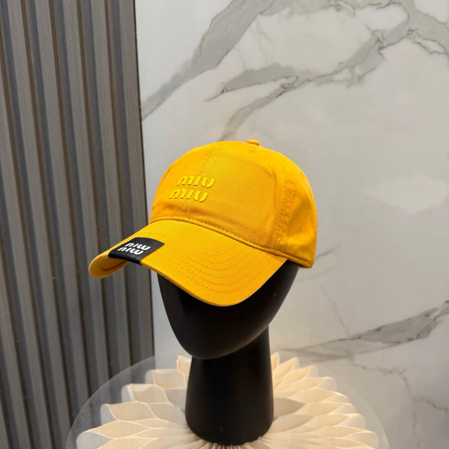 MIUMIU 26S BASEBALL CAP IN DARK ORANGE 339689