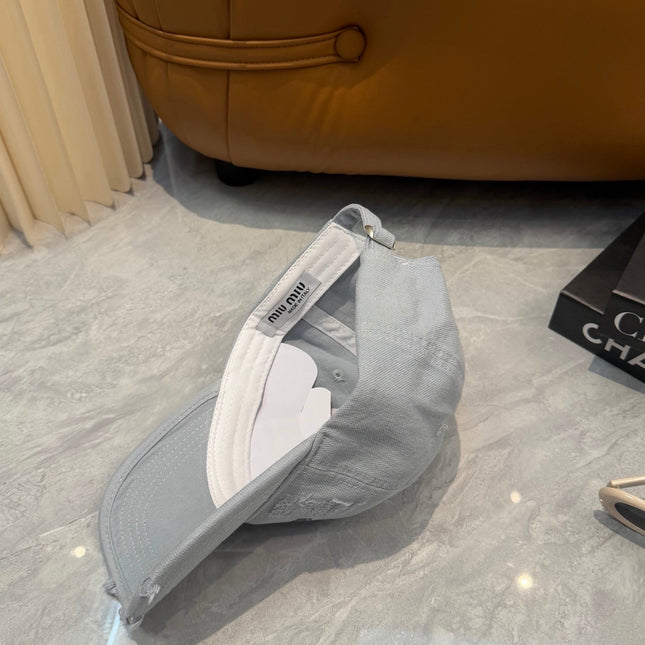 MIUMIU 26S CRYSTAL BASEBALL CAP 345239