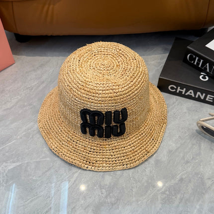 MIUMIU 26S STRAW BUCKET HAT 340665