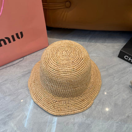 MIUMIU 26S STRAW BUCKET HAT 340667