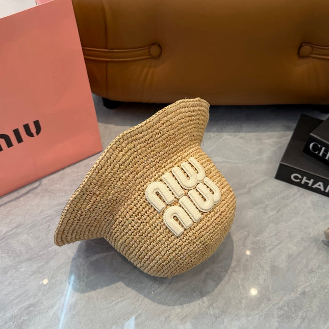 MIUMIU 26S STRAW BUCKET HAT 340668