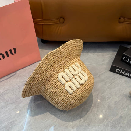 MIUMIU 26S STRAW BUCKET HAT 340668