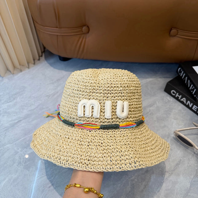 MIUMIU 26S STRAW BUCKET HAT 345226