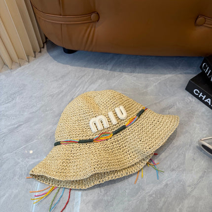 MIUMIU 26S STRAW BUCKET HAT 345226