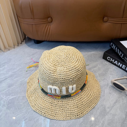 MIUMIU 26S STRAW BUCKET HAT 345226