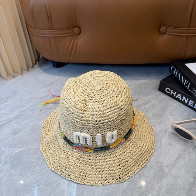 MIUMIU 26S STRAW BUCKET HAT 345226