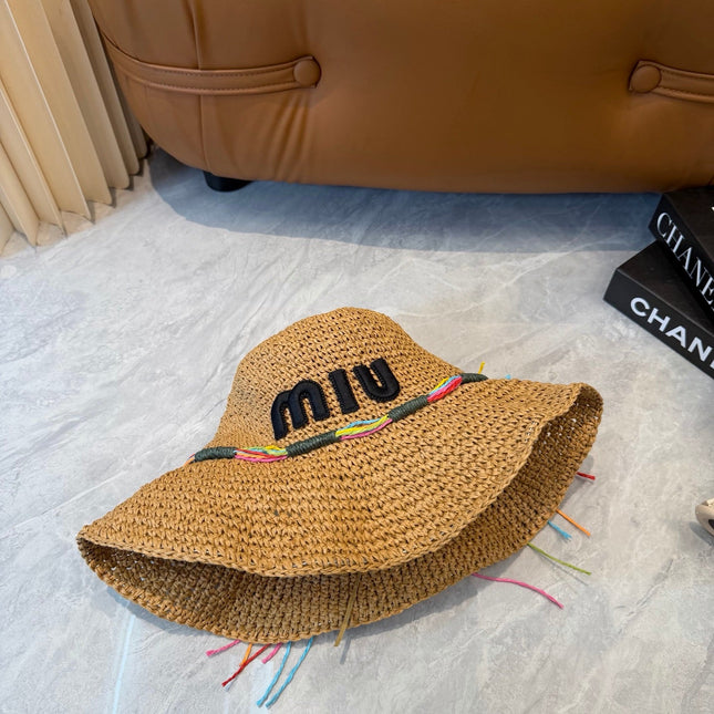 MIUMIU 26S STRAW BUCKET HAT 345227
