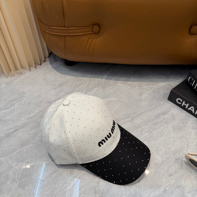 MIUMIU 26S CRYSTAL BASEBALL CAP 345271