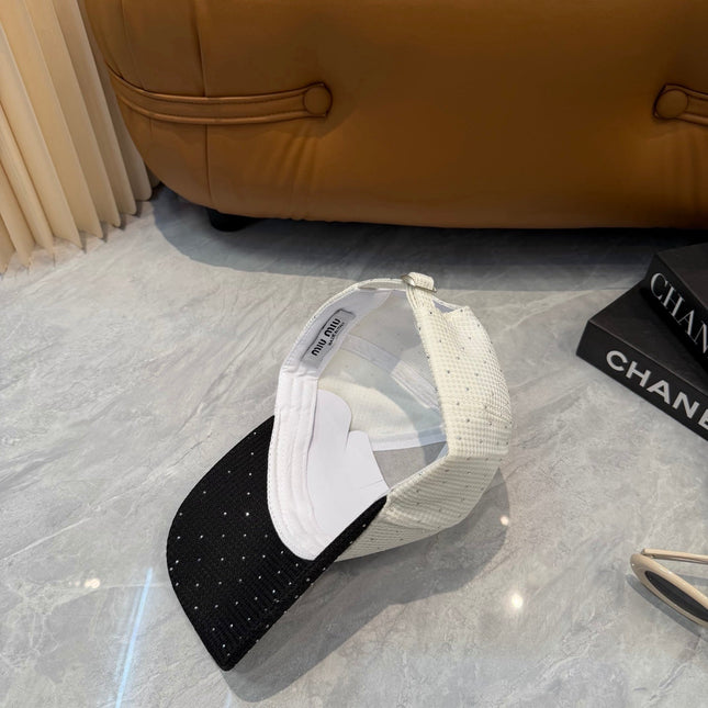 MIUMIU 26S CRYSTAL BASEBALL CAP 345271