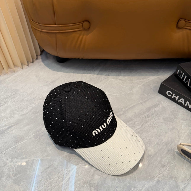 MIUMIU 26S CRYSTAL BASEBALL CAP 345272