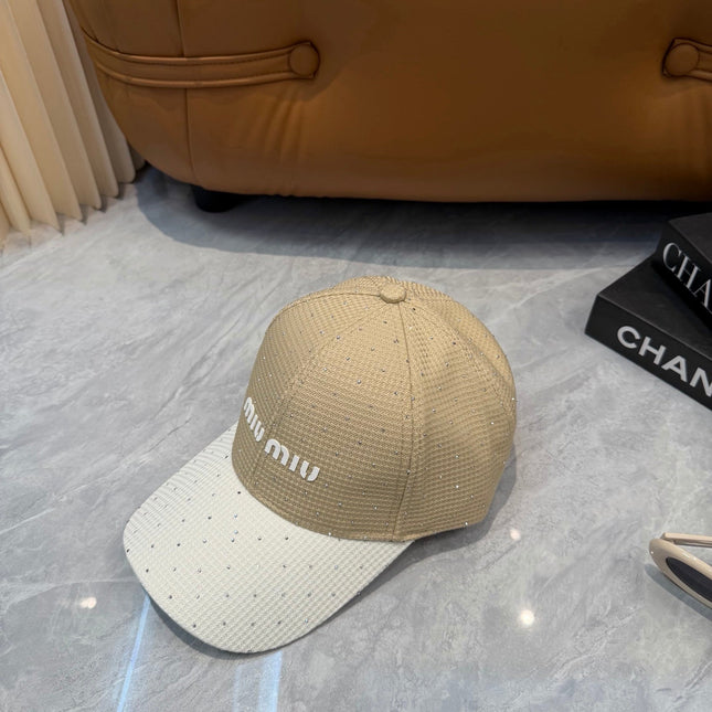 MIUMIU 26S CRYSTAL BASEBALL CAP 345273