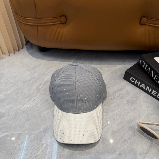 MIUMIU 26S CRYSTAL BASEBALL CAP 345274