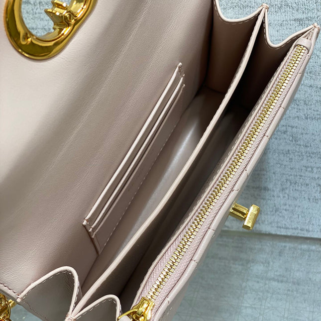 MISS CARO MINI 17 BAG IN LEMONADE PINK MACROCANNAGE LAMBSKIN