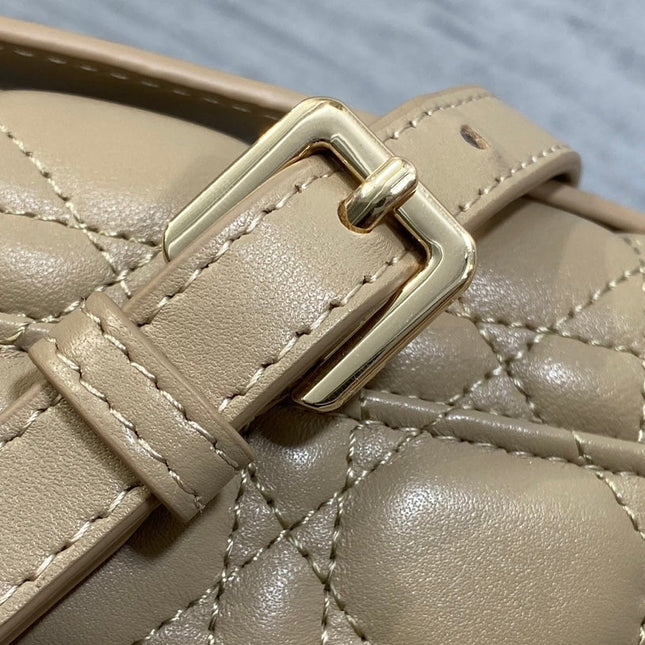 MINI BAG 24 IN CAMEL BEIGE PATENT CANNAGE CALFSKIN