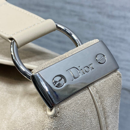 DIOR 26S MEDIUM BAG 31 IN BEIGE SUEDE